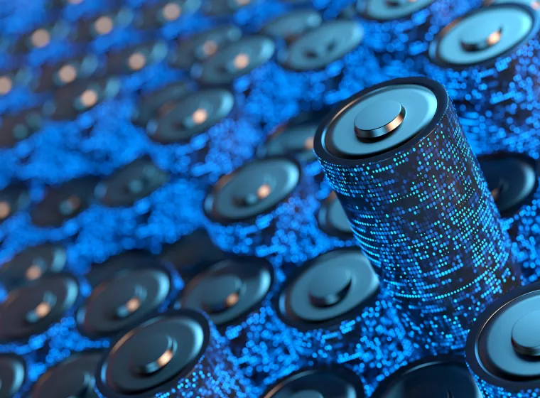 Abstract Battery supply digital concept